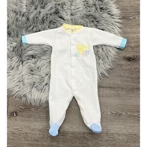 Vintage Cuddle Time Baby‎ Footed Snap Pajamas Size 6-12month EUC